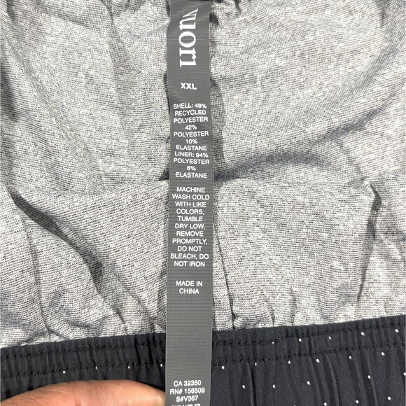 Vuori Kore Mens Light Azure Blue Stripe V367 Lined Athletic Shorts Gym 2XL NWT - Picture 6 of 7